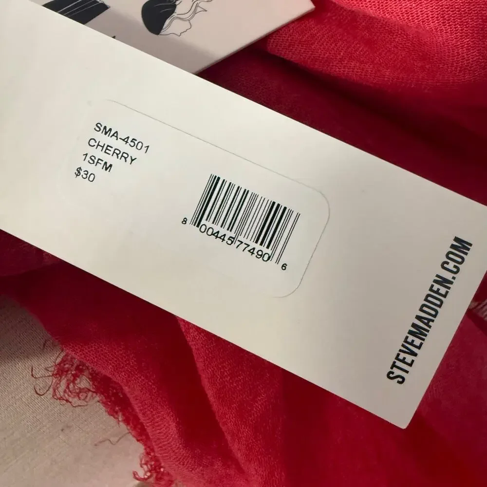 Steve Madden Taylor Scarf, Cherry Red